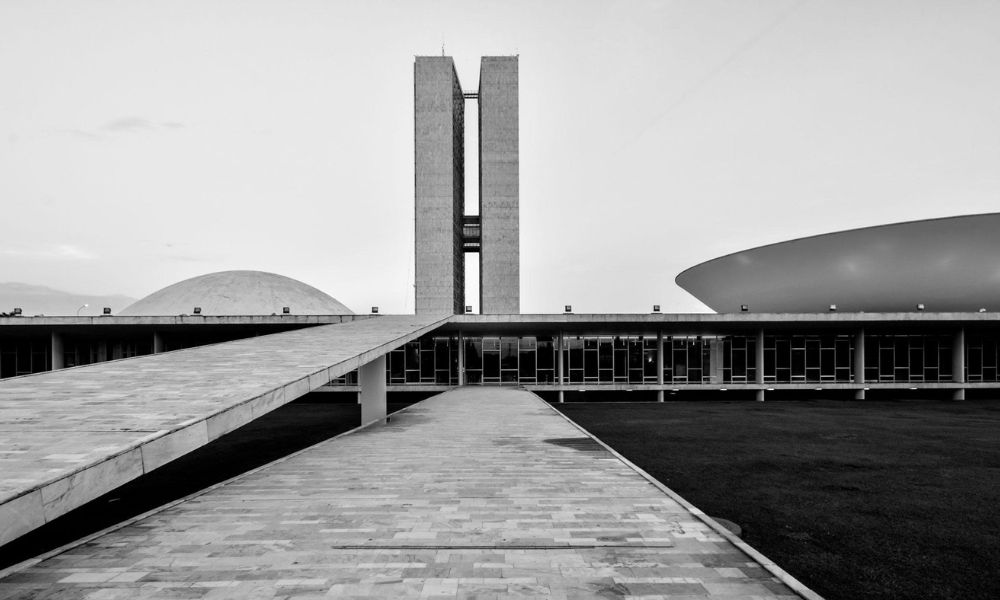 El Palacio del Congreso Nacional de Brasilia tras su inauguración.