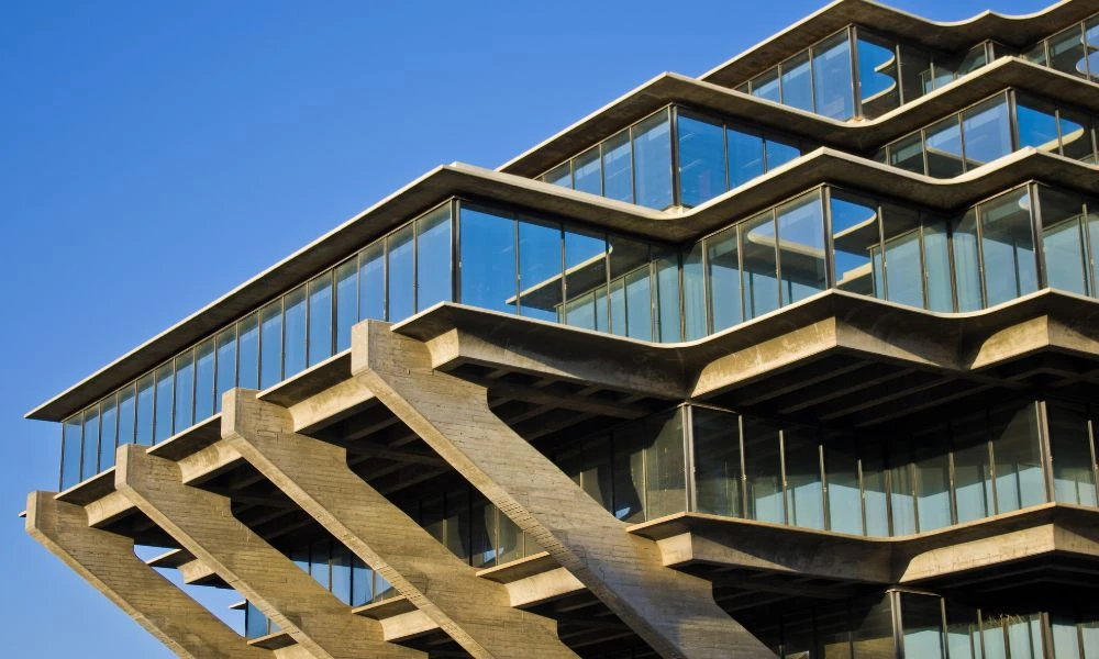 Detalles de la arquitectura de la Biblioteca Geisel.
