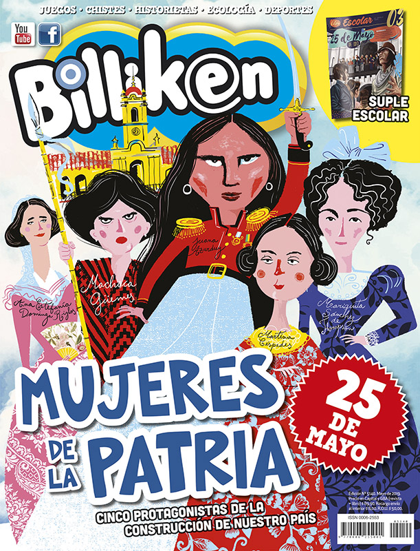 Tapa de Billiken 5140 con las mujeres de la patria