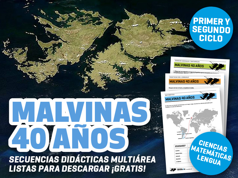 Malvinas 40 años: secuencias didácticas multiárea de primer y segundo ciclo  para descargar gratis - Billiken