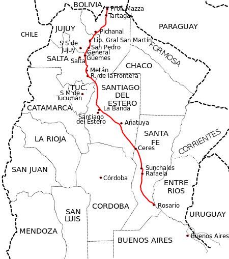 Mapa Ruta Nacional 34