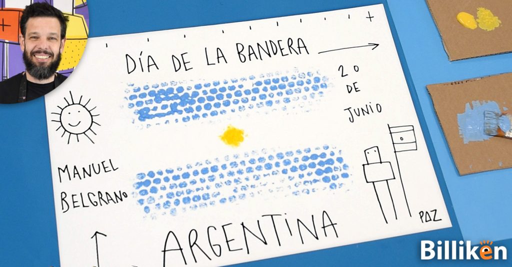 Original bandera de Argentina para hacer con los chicos