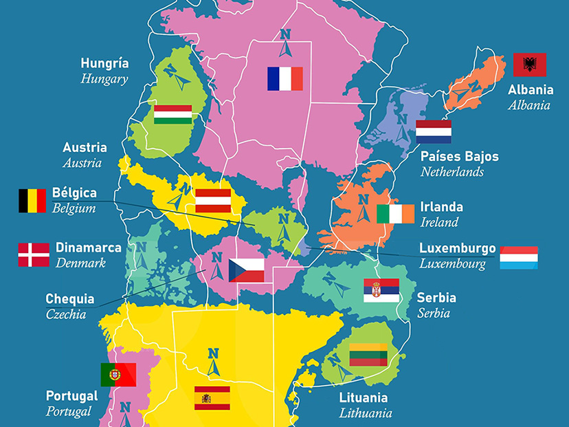 Una app permite comparar el tamaño de los países y así se ve Argentina comparada con algunos europeos