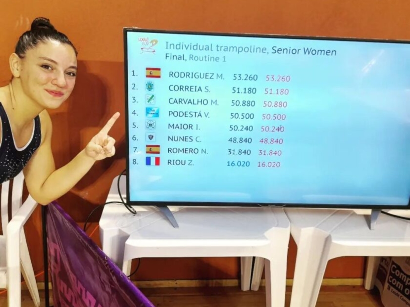 Valentina Podestá en el torneo celebrado en Portugal