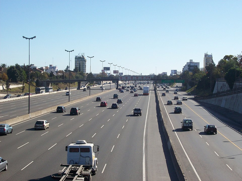 La ruta nacional más transitada de Argentina en Buenos Aires.