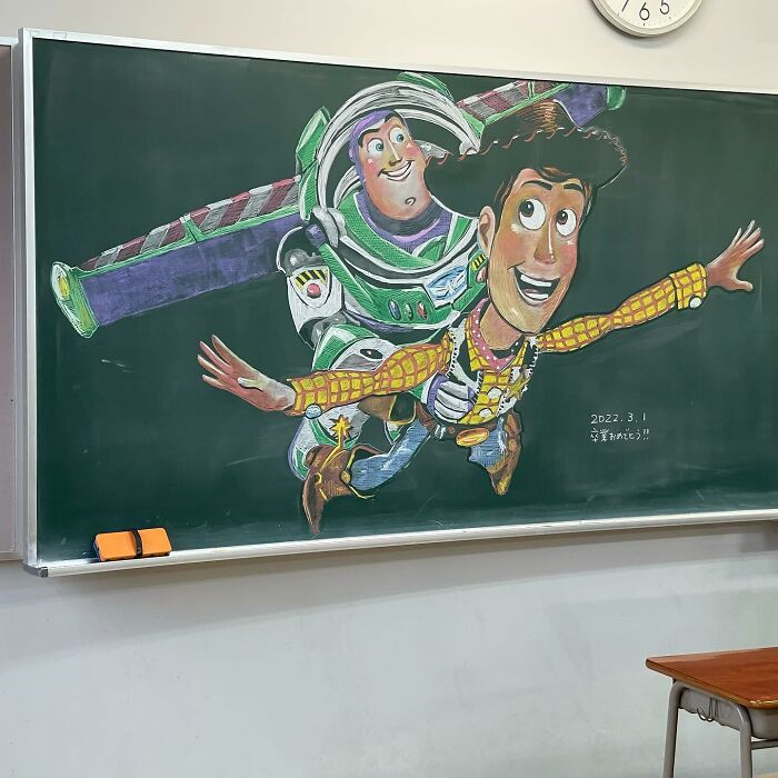 Toy Story dibujado por el profesor japonés.