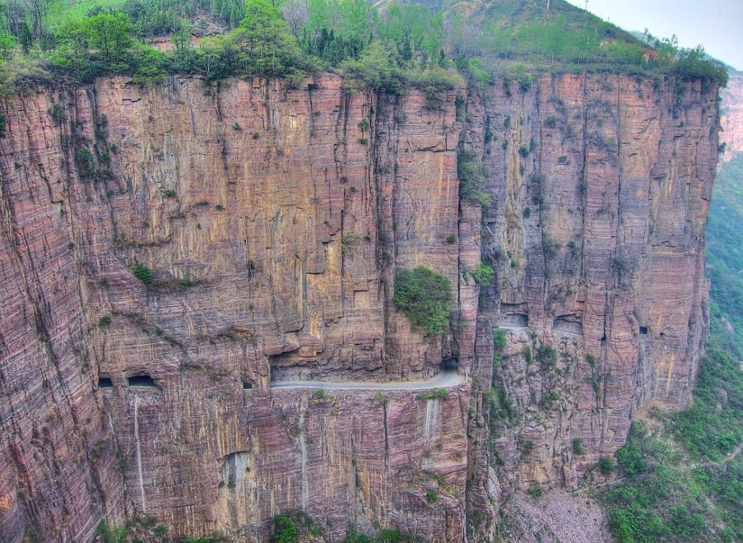 Túnel de Guoliang vista aérea.