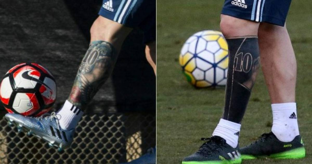 El tatuaje de la pantorrilla de Lionel Messi