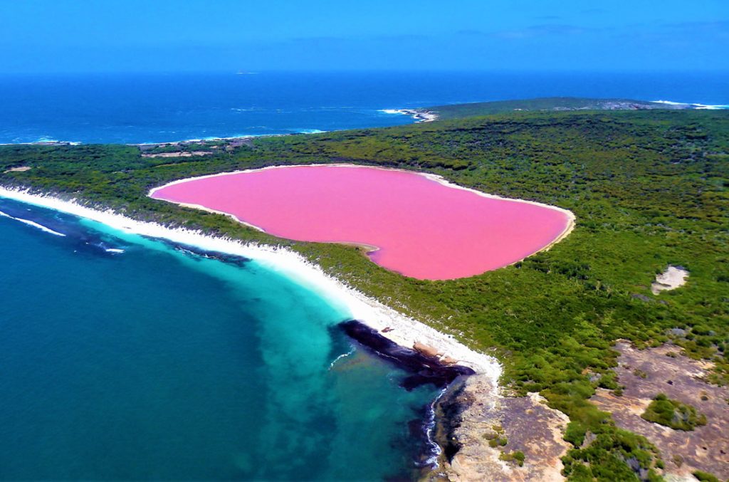 Lago rosa en Australia