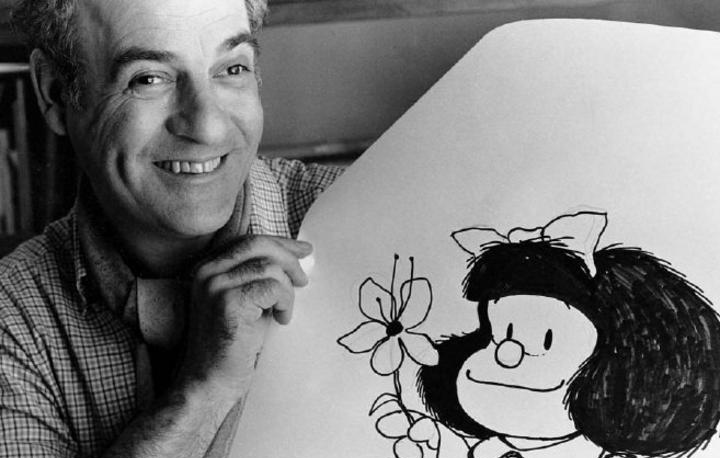 Quino y Mafalda, en su juventud.