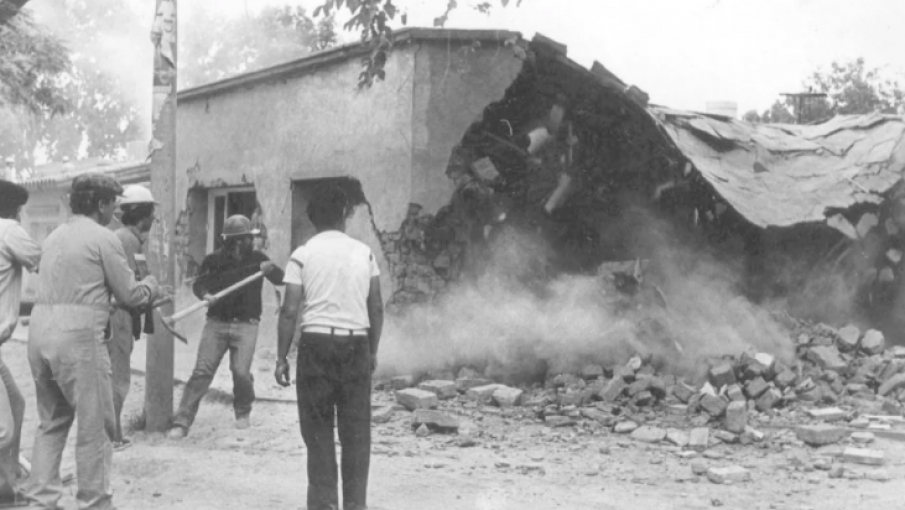 Mendoza, luego del terremoto del 26 de enero de 1985.
