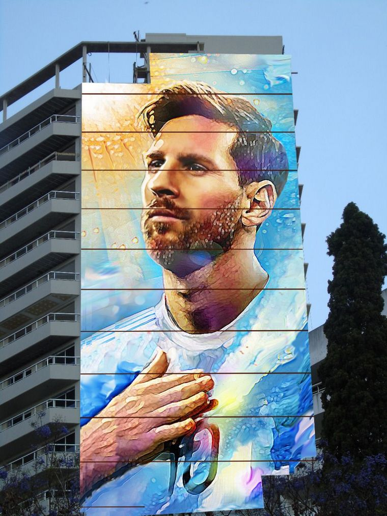 El mural de Messi