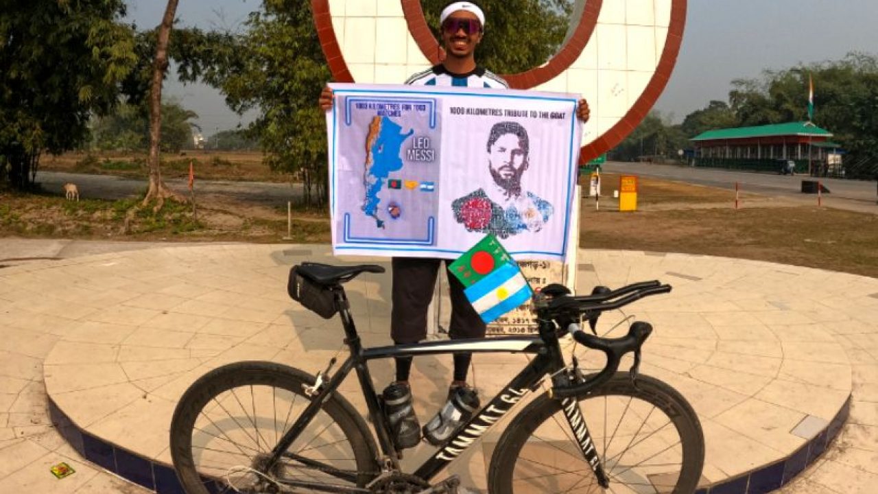 Un ciclista Bangladesh pedaleó 1.000 km por Messi - Billiken