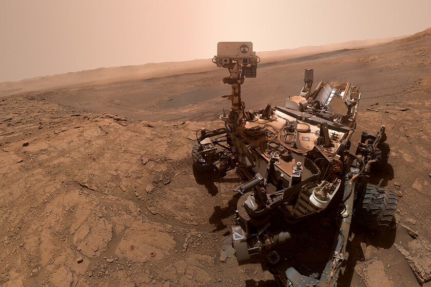 Robot Curiosity en su recorrido por Marte.