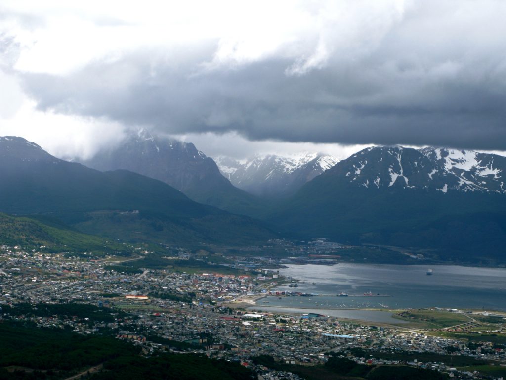 Vista panorámica de Ushuaia.