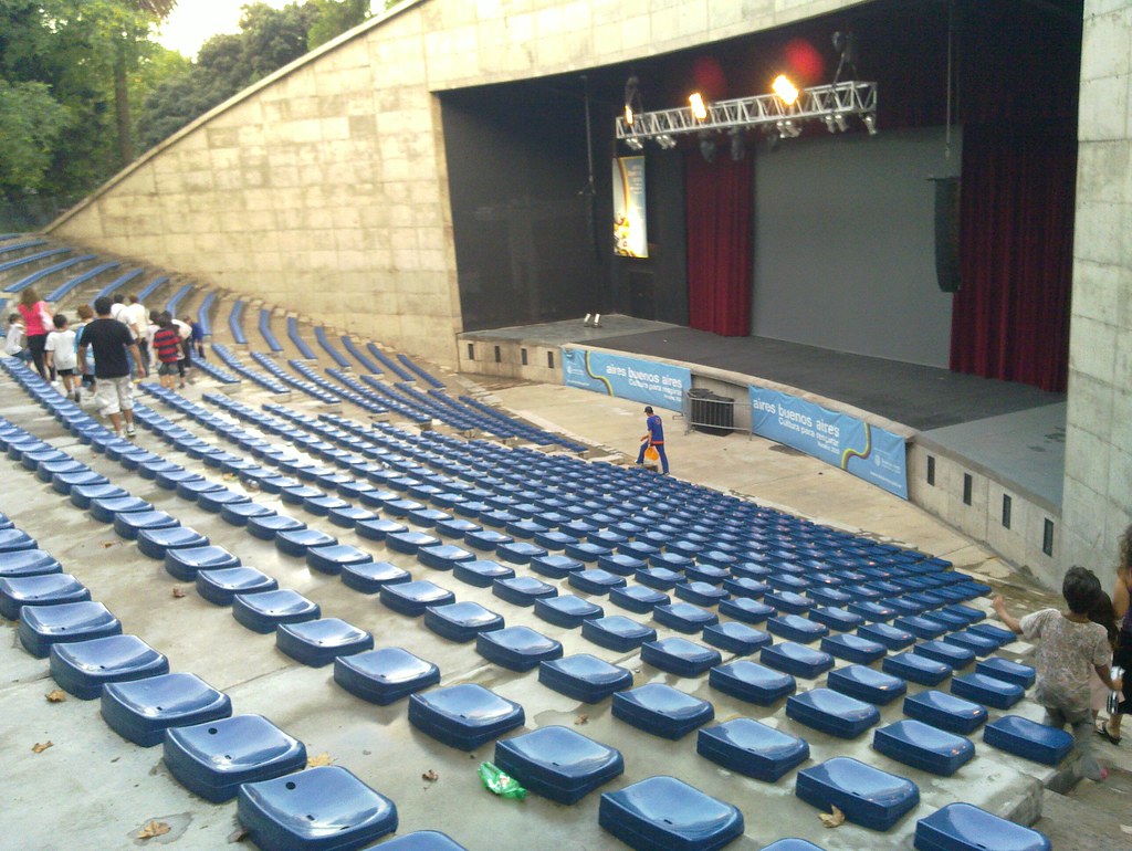 Anfiteatro del Parque Centenario en donde se realizará el espectáculo de la Orquesta Estable del Colón.