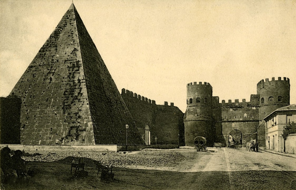 Pirámide de Cestius en 1880.
