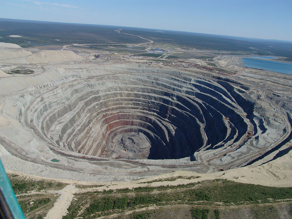 Yacimiento de Rusia en donde encontraron el diamante más antiguo del mundo. 
