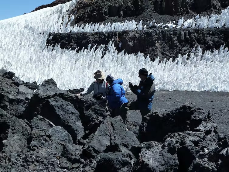 magnetita en el volcan El Laco