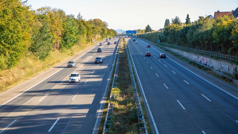 Foto actual de la autopista de Alemania. 