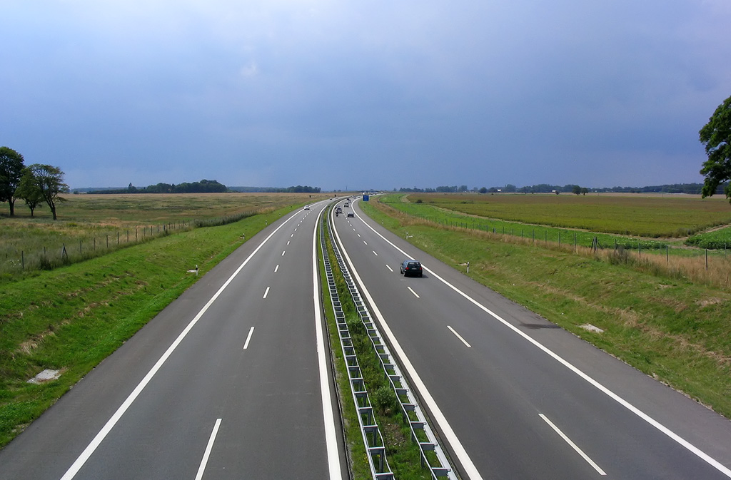 Sector rural de la autopista de Alemania.