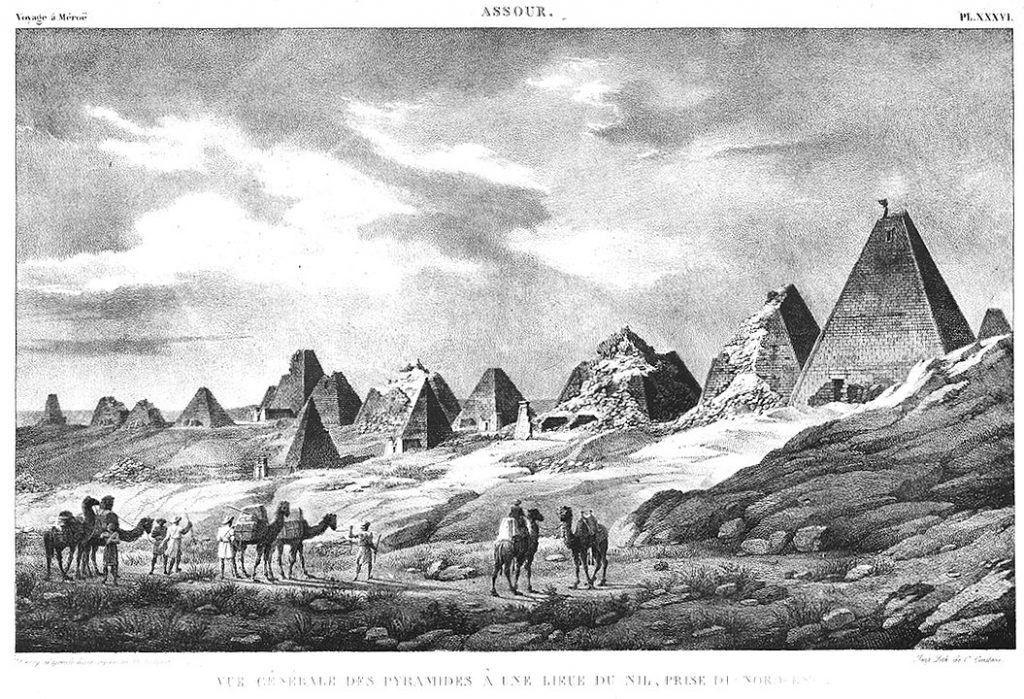 Pirámides de Sudán en 1821.