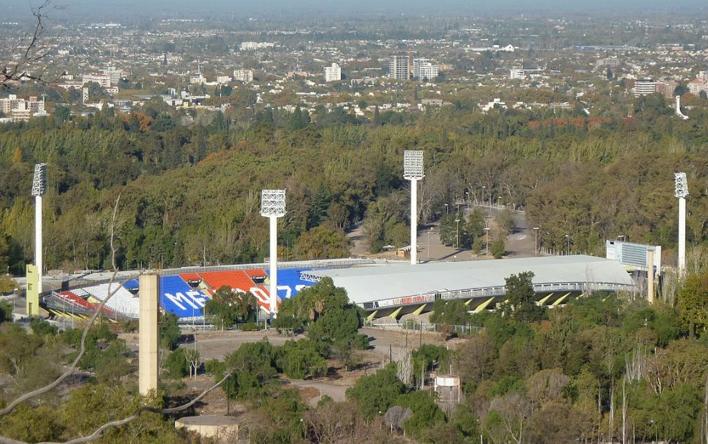 Vista aérea del estadio Malvinas Argentinas de Mendoza. 