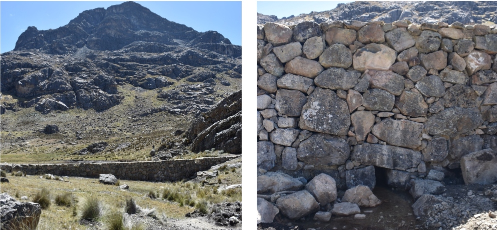 Estructura de la represa “Ricococha Alta” de Perú. 