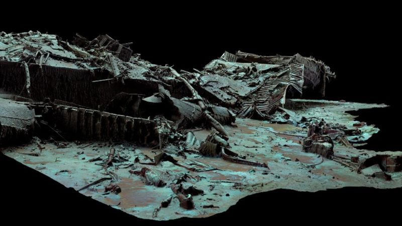 Escaneo digital de los restos del Titanic