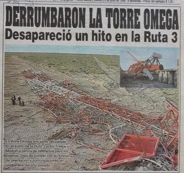 Anuncio en el diario de la demolición del la torre de comunicaciones más alta de Sudamérica. 