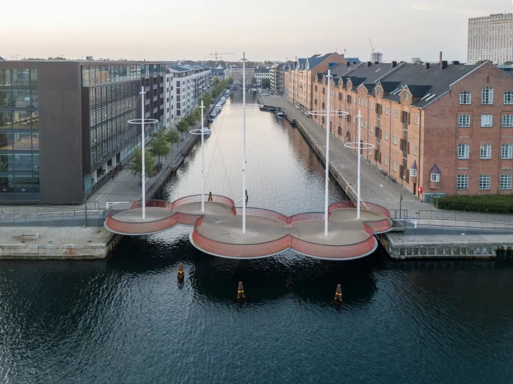 The Circle Bridge en el centro de Copenhague. 