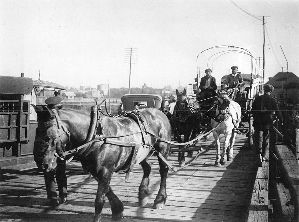 Puente Ezequiel Demonty, cuando se llamaba Puente Alsina, en 1928.