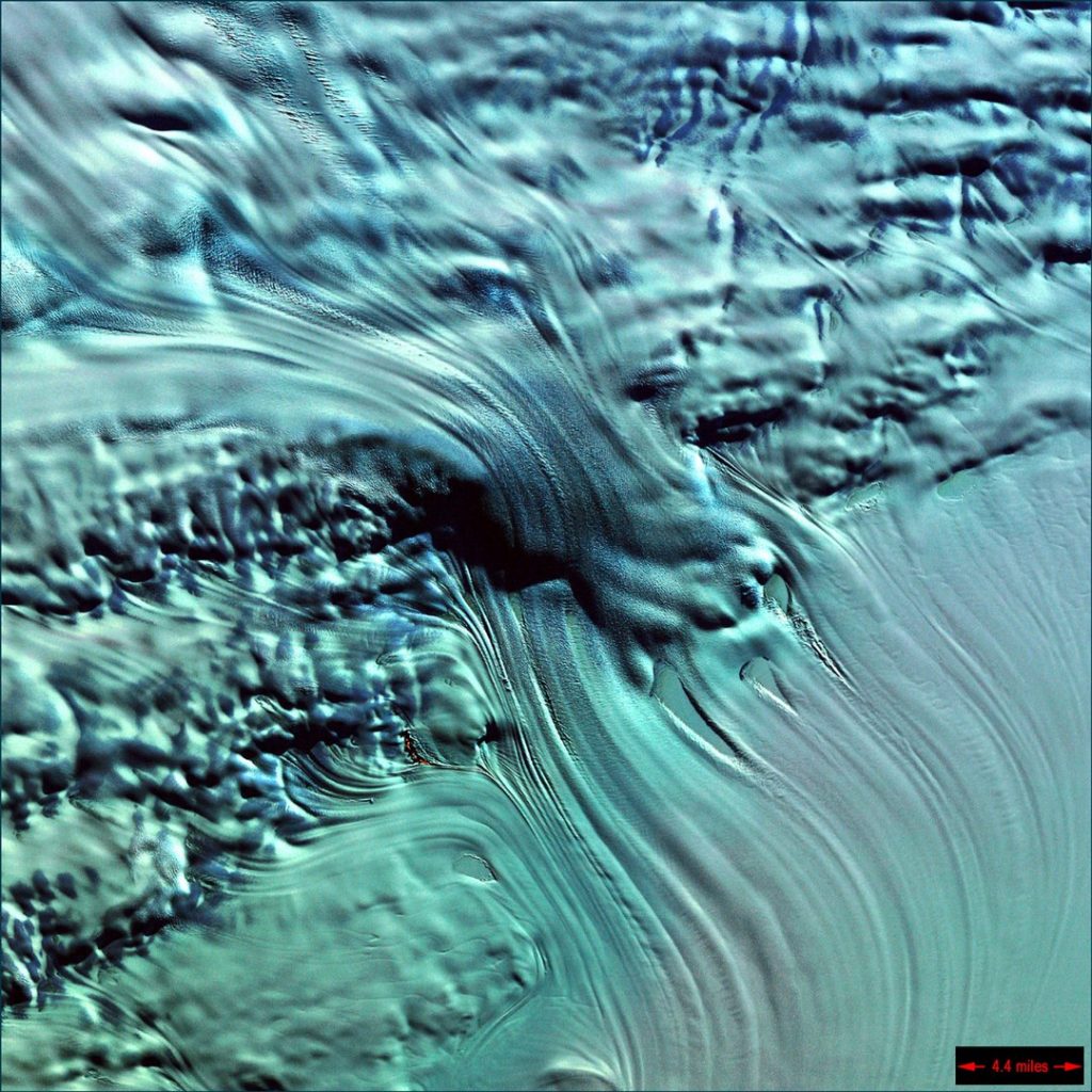 Imagen tomada del glaciar más grande del mundo.