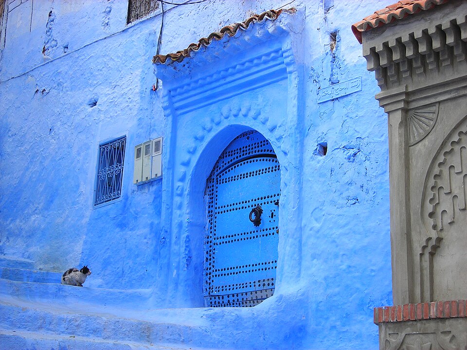 Puertas azules en la ciudad de Chauen.