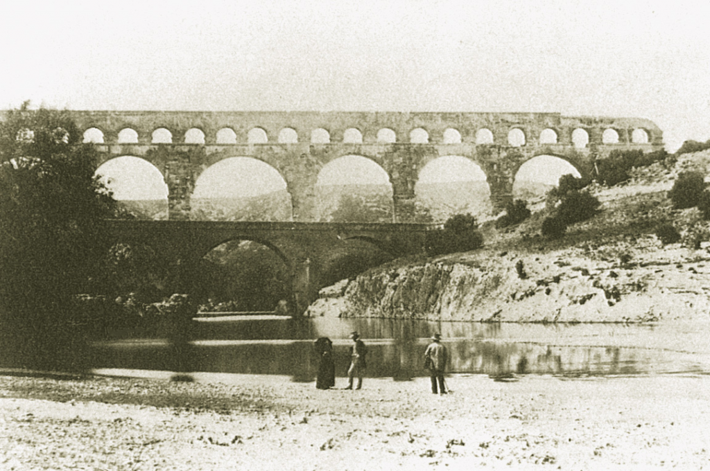 Puente del Gard en 1850.