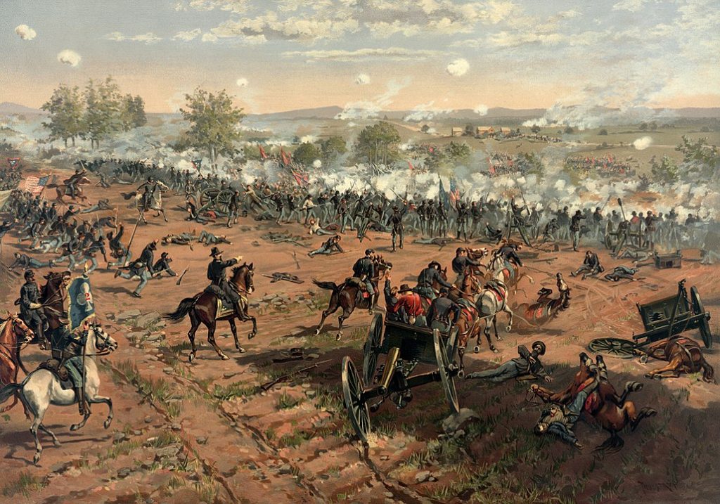 Otro de los cuadros que representa la batalla de Gettysburg.