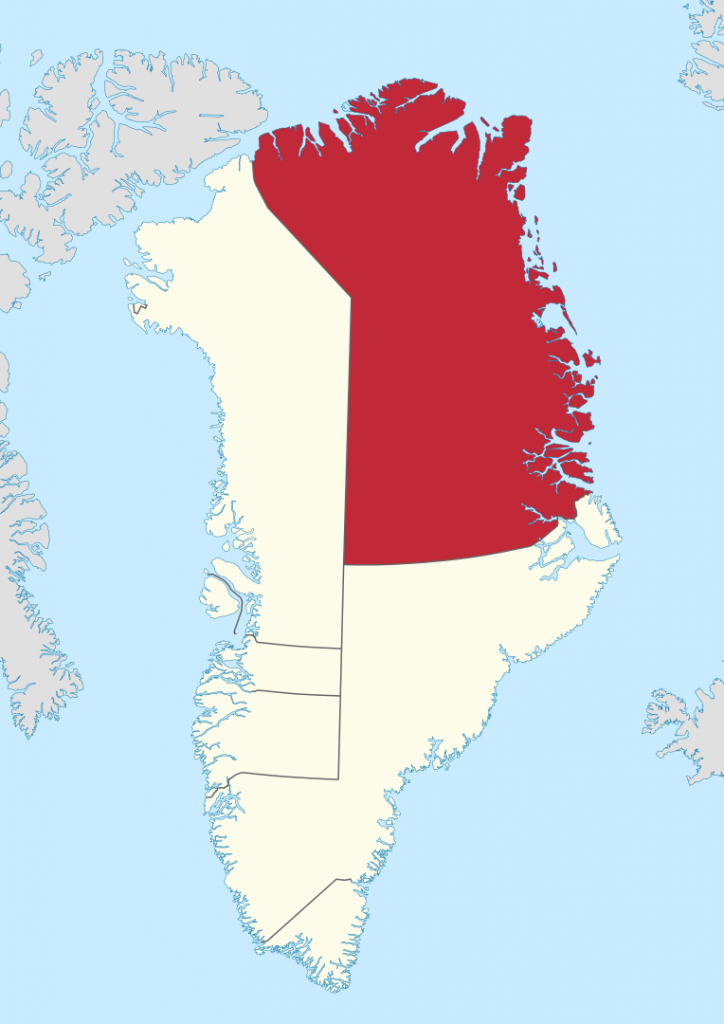 Sector de Groenlandia que cubre el parque nacional más grande del mundo. 