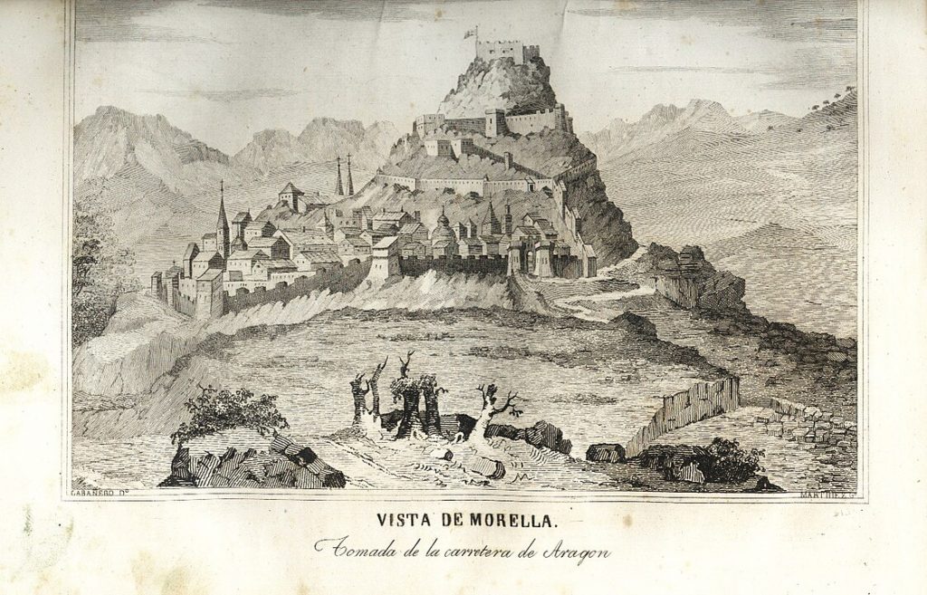 Paisaje de Morella en 1845.