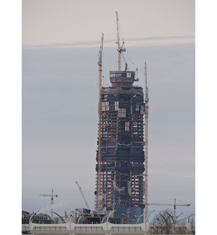Construcción del edificio más alto de Europa.
