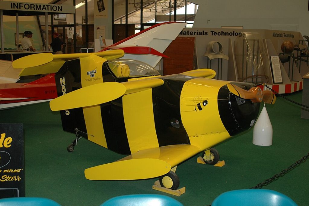 Antecesor del avión más pequeño de la historia, en un museo de Estados Unidos. 