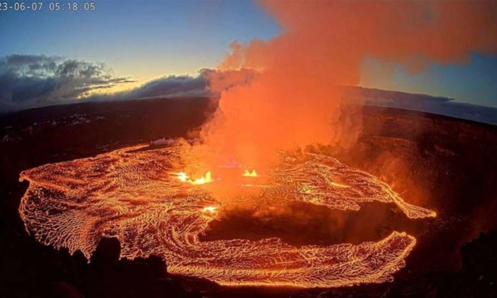 Volcán activo en Hawaii