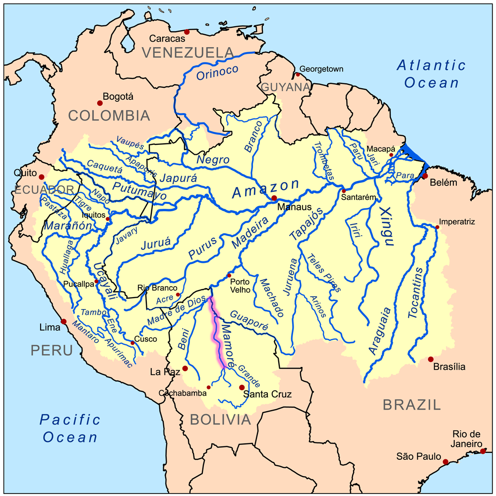 río mamoré mapa político de ríos de sudamérica bolivia