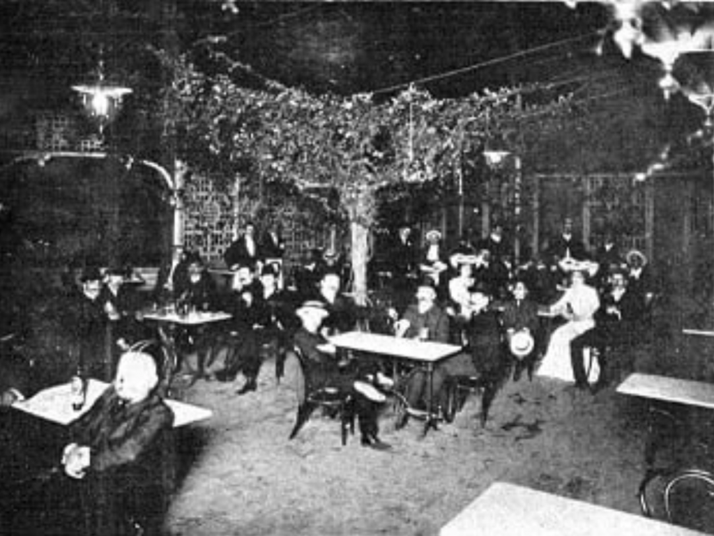 Interior del café de Hansen. 1903.
