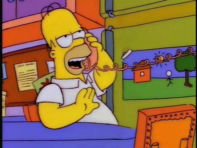 homero simpson meme hablando por teléfono