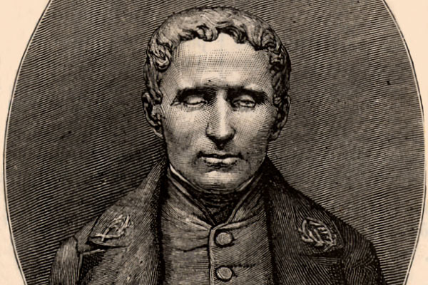 Louis Braille, creador del sistema que lleva su nombre. 