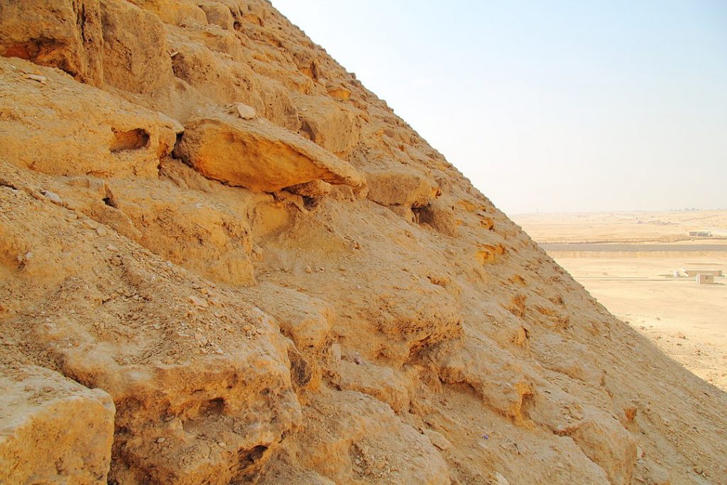Piedras de la Pirámide Roja de Egipto. 
