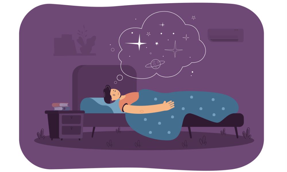 Persona durmiendo. El órgano más pequeño, la glándula pineal, regula su sueño.