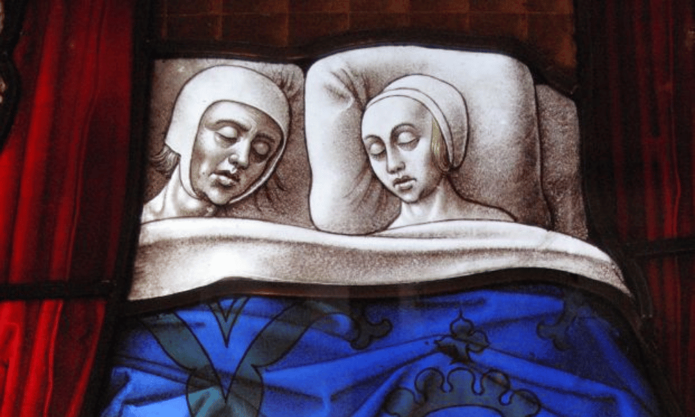 dos personas durmiendo en la misma cama epoca medieval
