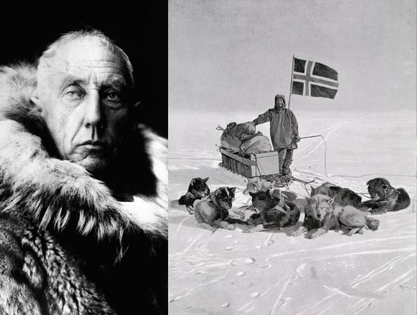 Primera expedición a la Antártida de Roald Amundsen y sus perros de raza