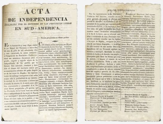 ¿En qué idiomas se redactó el Acta de la Independencia argentina?